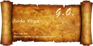 Goda Olga névjegykártya