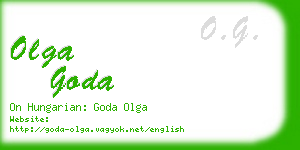 olga goda business card